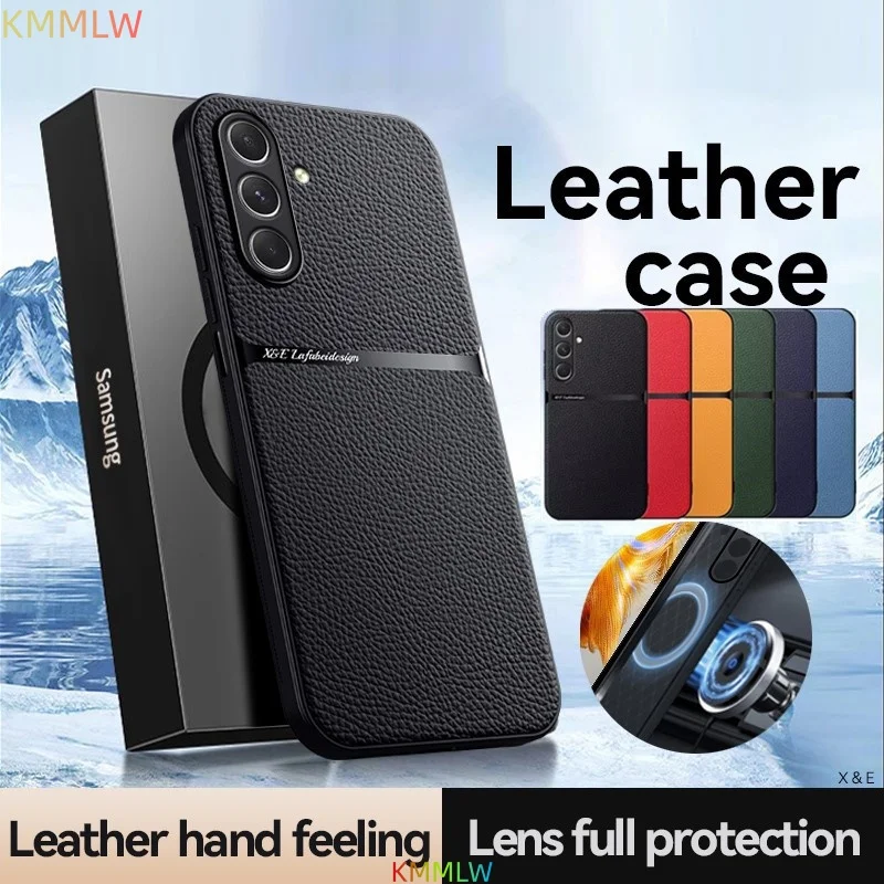 Case For Samsung Galaxy A35 A34 A25 A17 A16 A15 A56 A55 A54 A53 A52 A36 5G Magnetic Leather Slip Shockproof Protect Phone Case