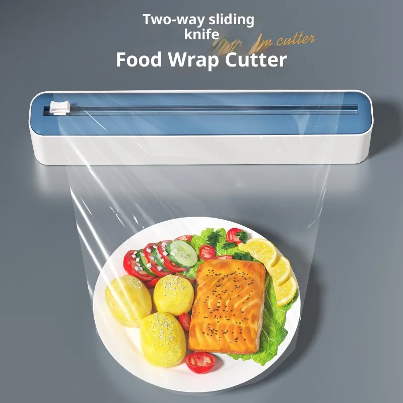 

Kitchen Disposable Plastic Wrap Cutter Home Use Food Cover Box Convenient Food Cutting Tool for Household