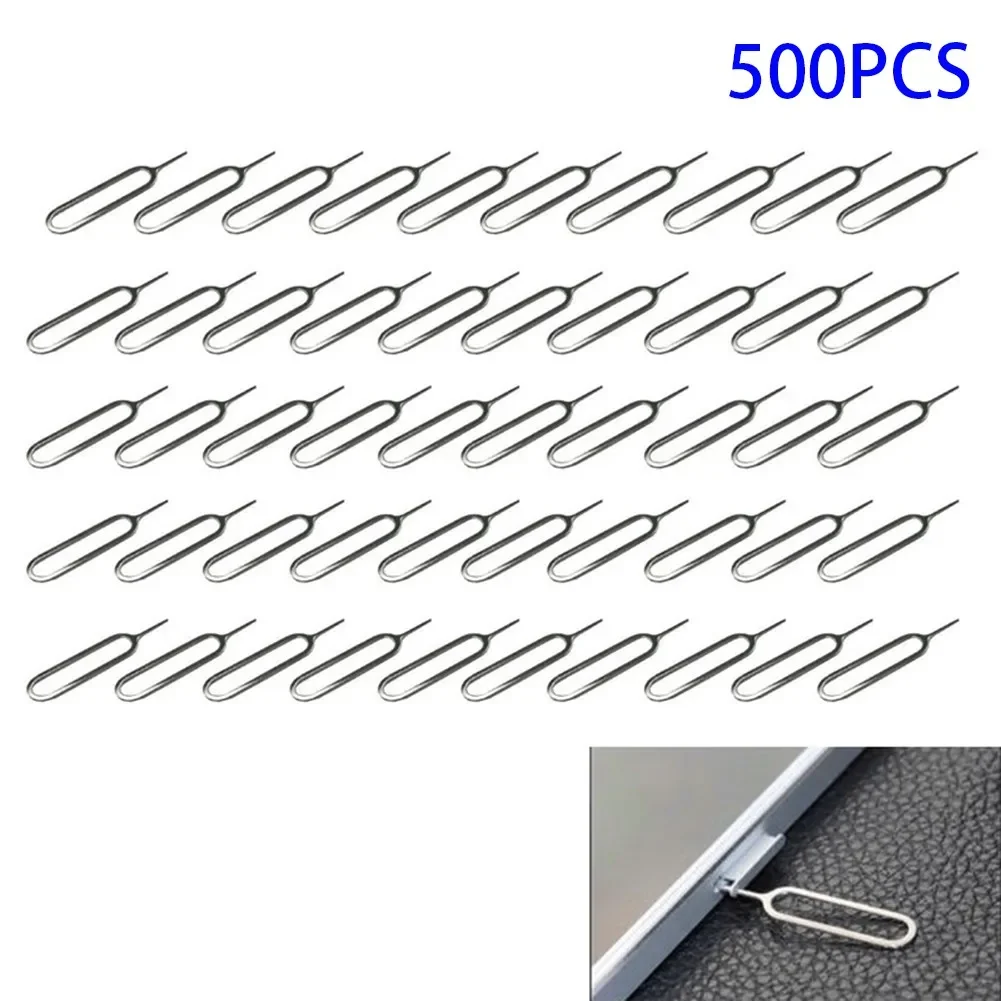 Ejetar bandeja do cartão sim 33x8mm para todo o telefone móvel, pino aberto, ferramentas chave agulha, novos acessórios práticos de alta qualidade, 500pcs