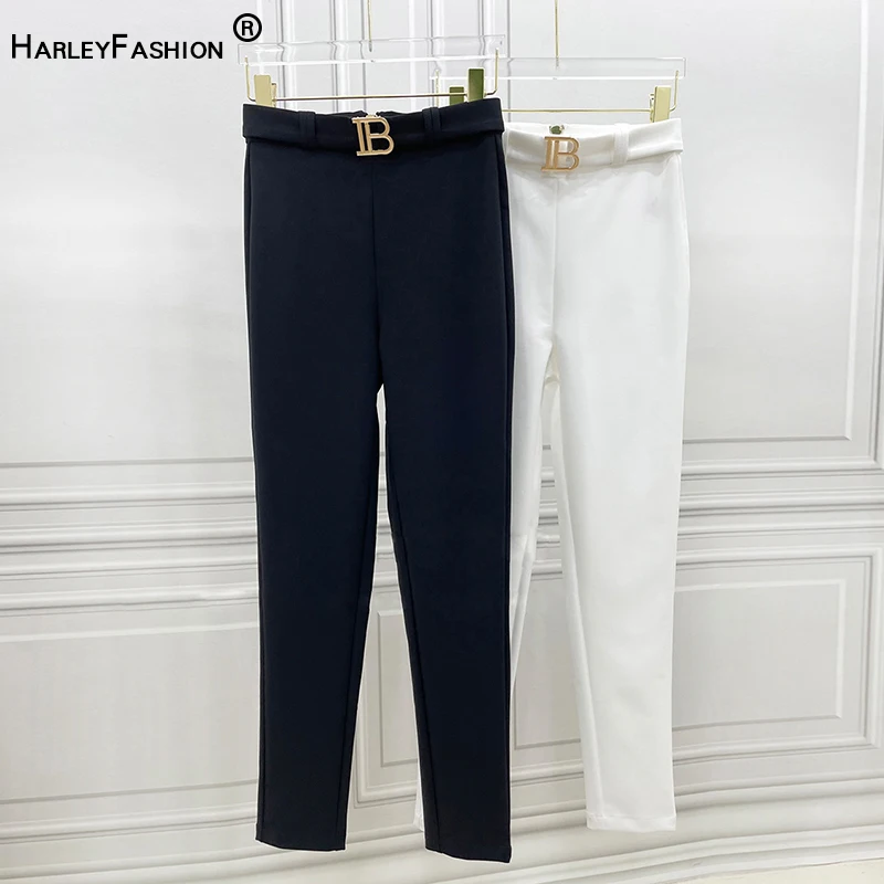 Women Stretchy Slim Outdoor Pencil Pants 2022 Casual Bodycon Trousers with Belt