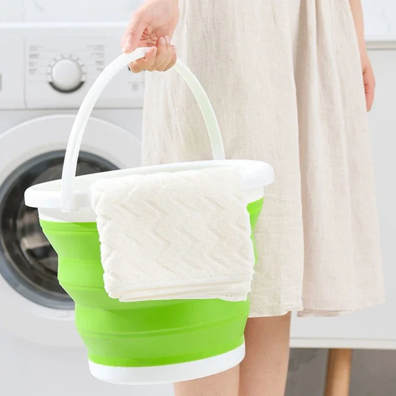 3/5L Collapsible Bucket Portable Folding Water Bucket Car Washing Fishing Bucket Household Plastic Travel Outdoor Camping Bucket