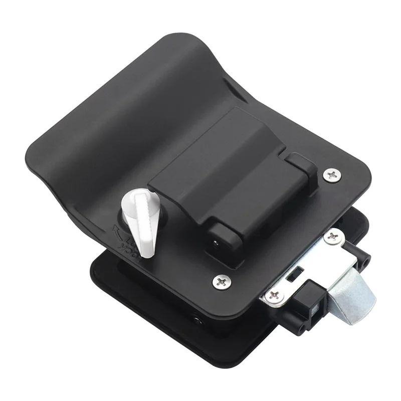 

Classy-RV Trailer Entry Door Lock RV Door Lock Replacement Double Open Door + Deadbolt Computer Key Door Handle Black