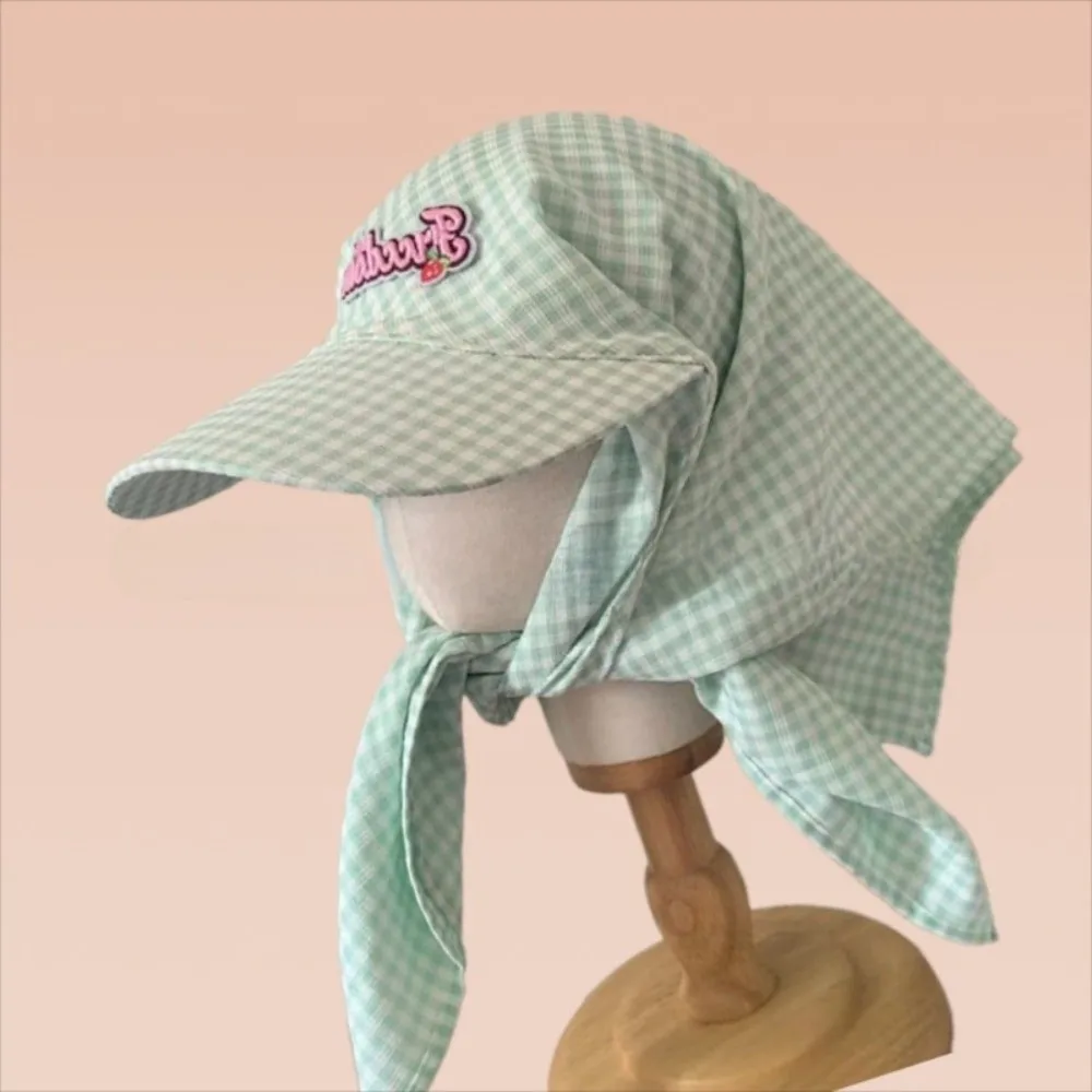 Pañuelo coreano de algodón, gorra de béisbol de secado rápido, pañuelo triangular a cuadros, gorra de béisbol Hip Hop transpirable