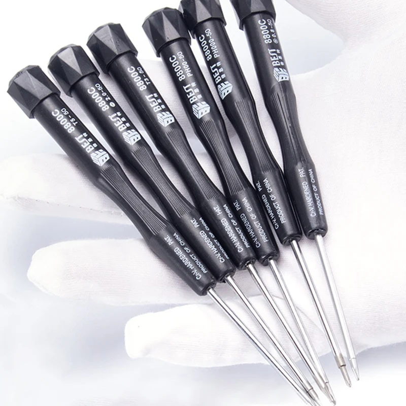 BEST 8800C Anti-Slip Handle Precision Screwdriver Set, Phillips & Torx Bits, for Phone/Watch/PC Repair