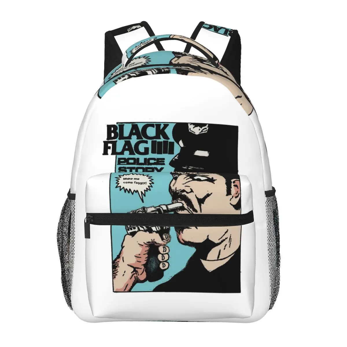 

Black Flag Punk Rock Band Henry Rollins Large Bars Student Backpack School Bag Daypack for Men Women Bookbag Shoulder Bags