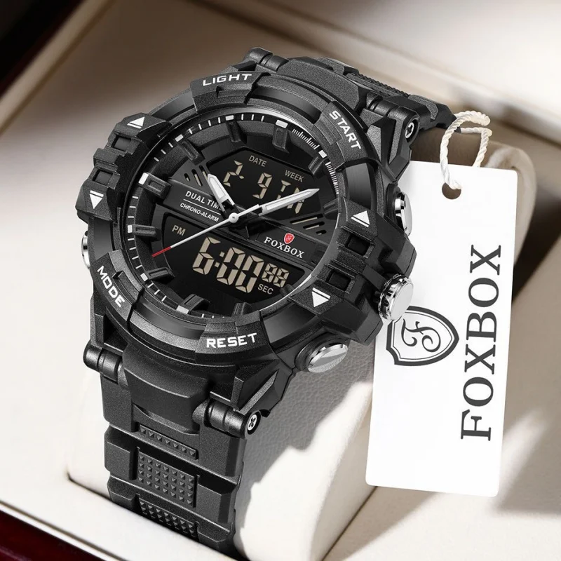 

Мужские водонепроницаемые светящиеся многофункциональные электронные часы с двойным дисплеем