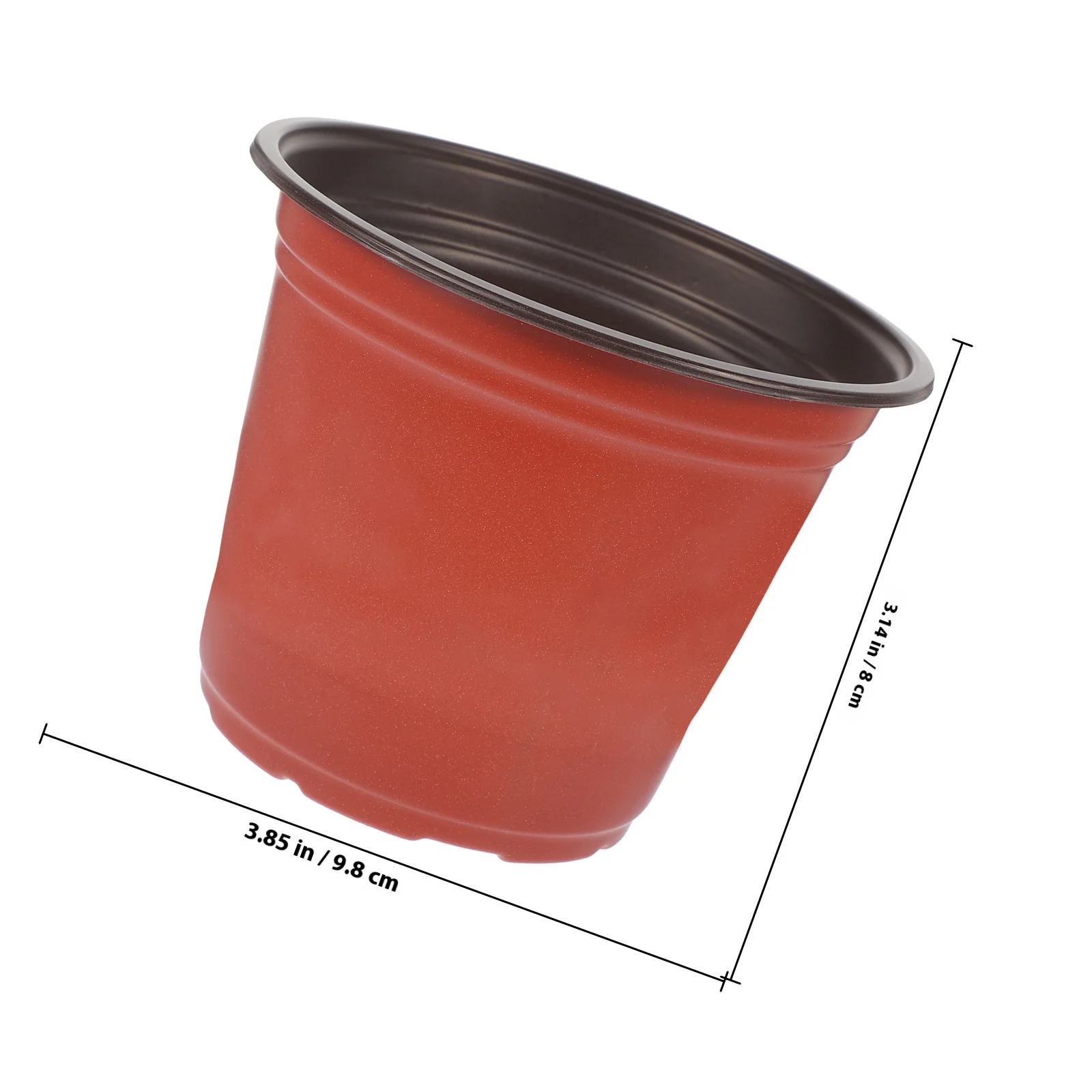 50개 플라스틱 묘목 화분 튼튼한 식물 화분 다육식물 꽃 정원 식물 용품 배수 구멍 포함