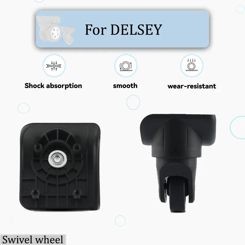 Para DELSEY 076 ruedas de repuesto de equipaje antigolpes ruedas giratorias de rodamiento suave Kit de reparación de maletas de ajuste Universal