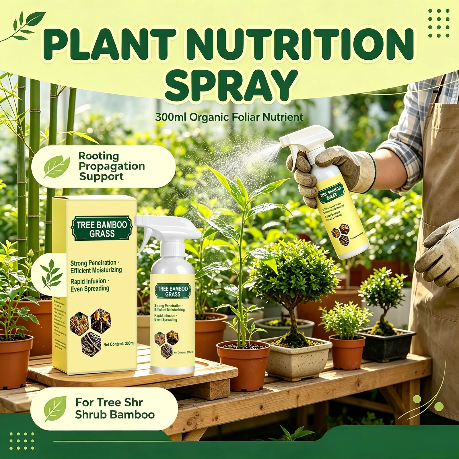Plant Nutrition Spray Organic Foliar Nutrient Rooting Propagation Enhancer Agricultural Spray Adjuvant Plant Growth Regulator