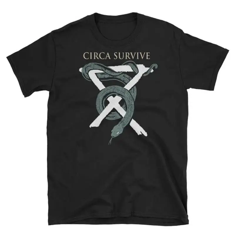НОВАЯ классическая черная футболка с логотипом Circa Survive Band AL181