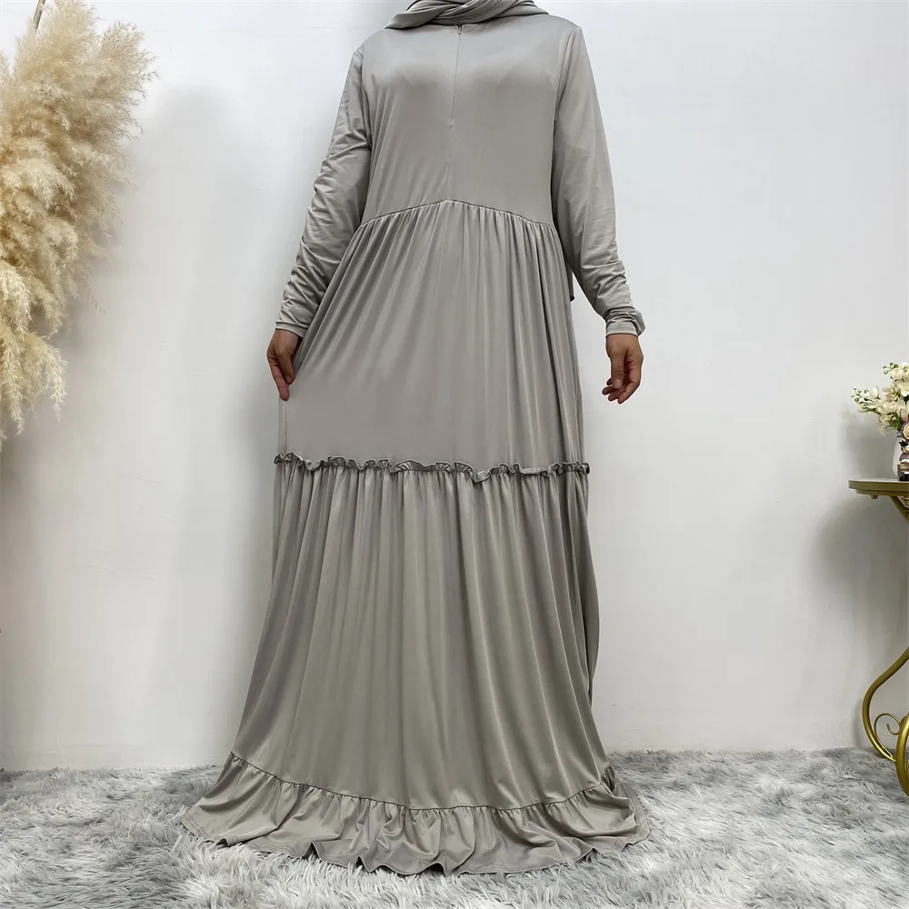 Muslim Fashion Hijab Dubai Abaya Long Dresses Women Solid Color Islam Clothing Abaya African Dresses for Women Musulman Djellaba