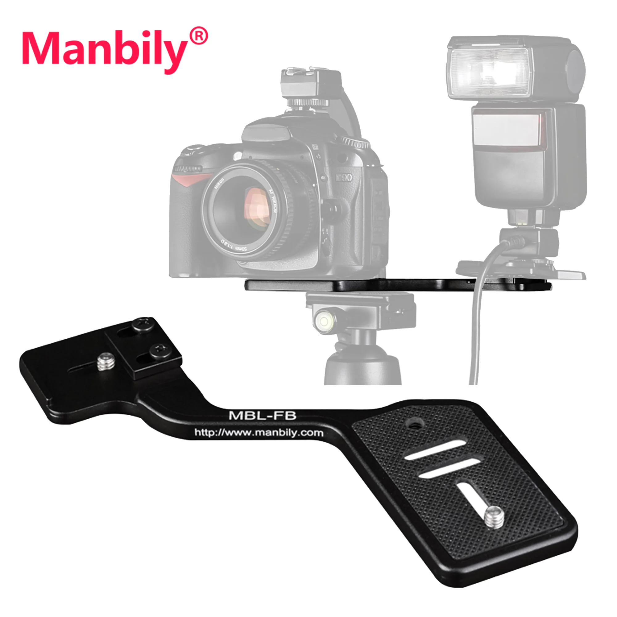 Manbily MBL-FB Uchwyty do lamp błyskowych, przedłużka, akcesoria do kamer, uchwyt do statywu, śruba 1/4 cala do lustrzanek cyfrowych, statywów oświetleniowych LED, mikrofonów