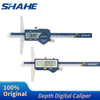 SHAHE Depth Vernier Caliper Micrometer 150/200/300mm Digital Vernier Caliper Stainless Steel Electric Digital Depth Gauge