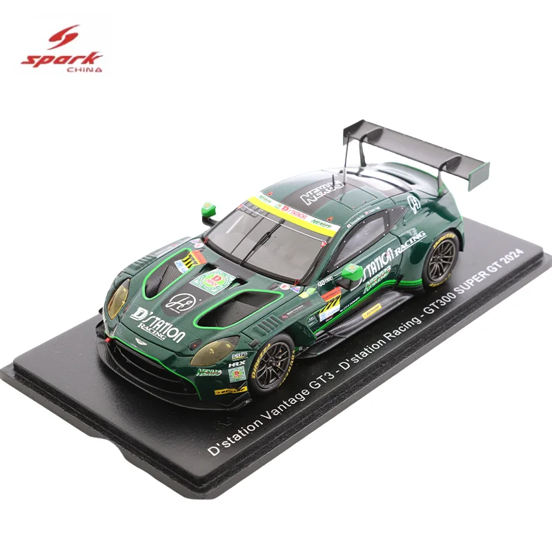 

В наличии 1/43 D'Station Vantage GT3 GT300 2024, литая имитация модели автомобиля из смолы, игрушки для мальчиков, коллекционные украшения для взрослых.