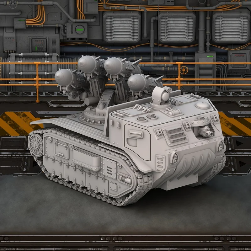 28mm Sphinx Missile Artillery Miniature, Durable Plastic Terrain Prop For Sci-Fi Role-Playing Games