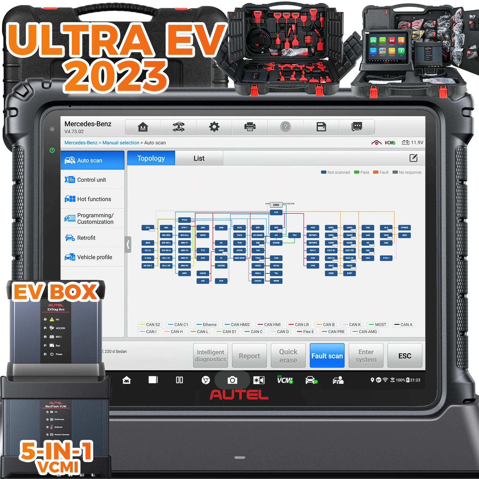 Autel Maxisys Ultra Ev 908 Lite Ecu Tuning Programming Car Diagnosis Tool Vehicle Diagnostic Scanner Tools Machine For Cars