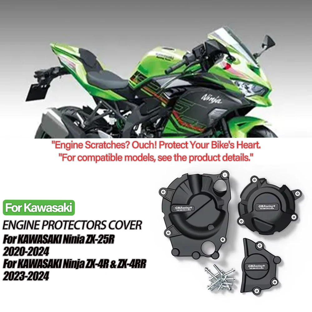 

For KAWASAKI NINJA ZX-4R/ZX-4RR 2023-2024 & ZX-25R 2020-2024 Engine Cover Protection Case Motorcycle Accessories Protector