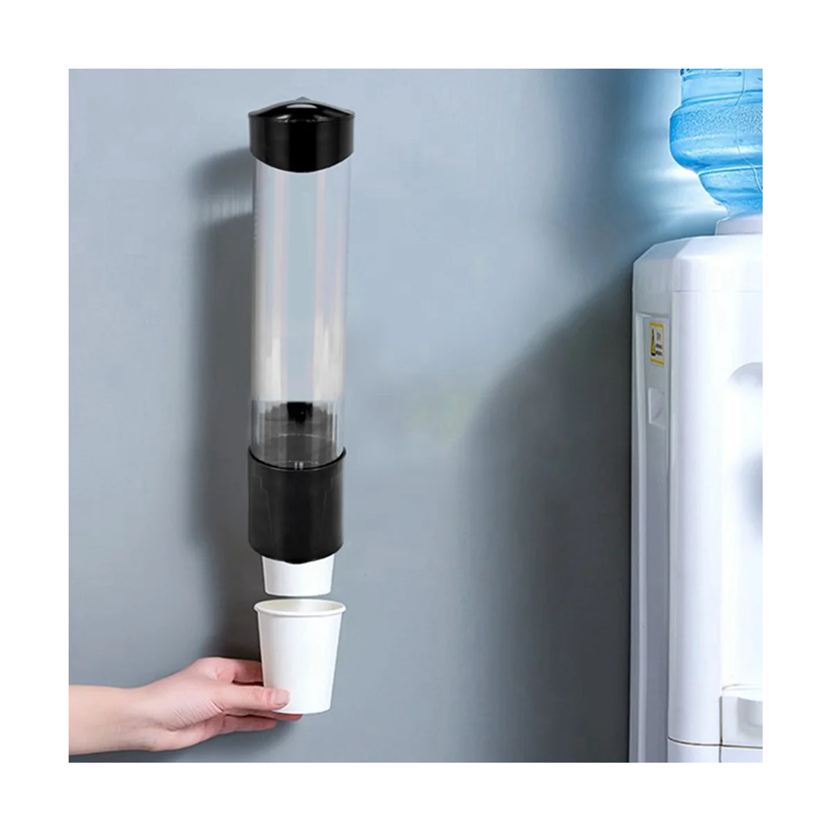 Bekerverdeler en pull-type bekerhouder is geschikt voor opgerolde bekers met platte bodem en een bekeropening van 5-7,5 cm