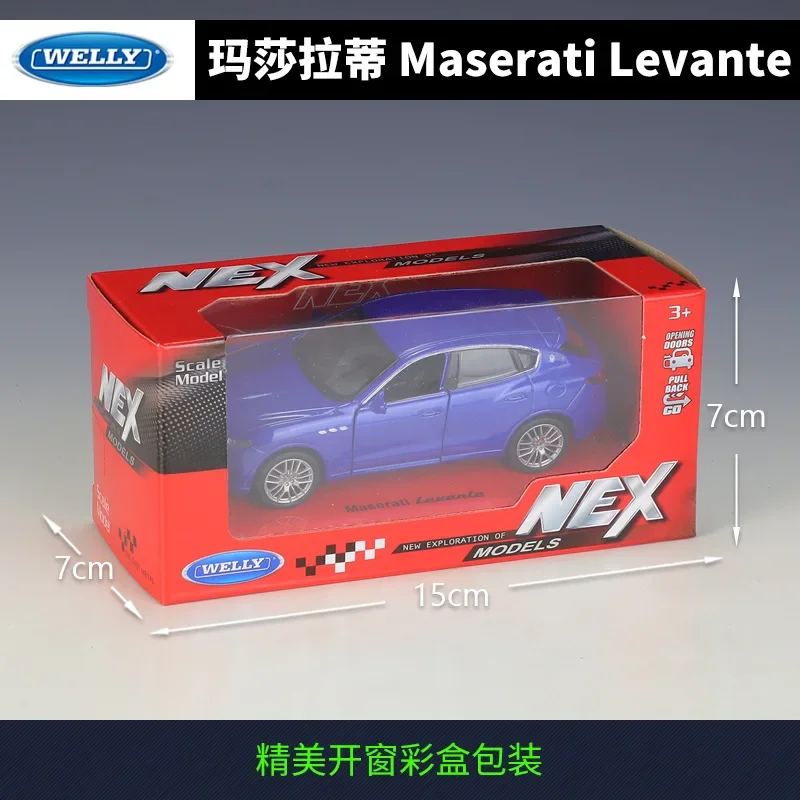 WELLY 1:36 マセラティ レヴァンテ SUV スケールカーシミュレーターモデルカー金属プルバックダイキャスト合金おもちゃ子供のためのギフト