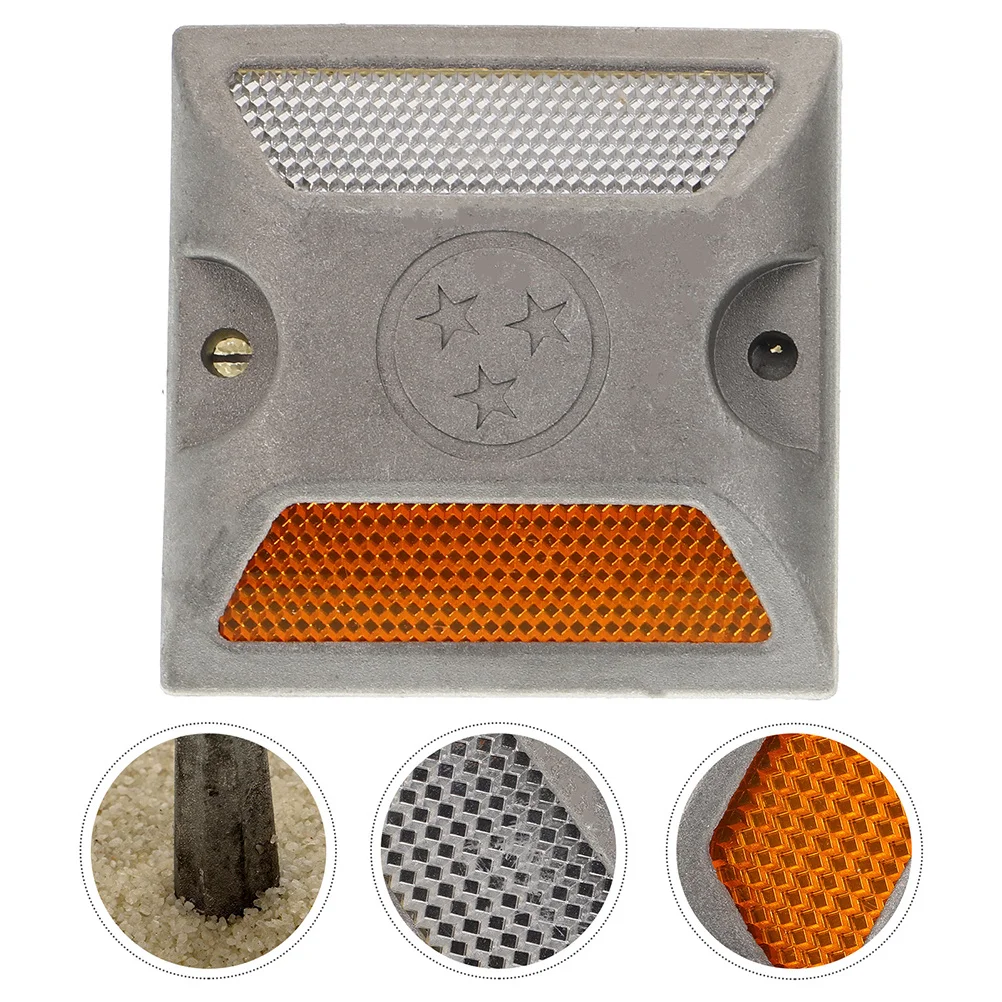 Marqueur réflecteur d'allée de chaussée réfléchissante de route de 3 pièces pour des réflecteurs de route de circulation en aluminium de sécurité d'allée d'autoroute