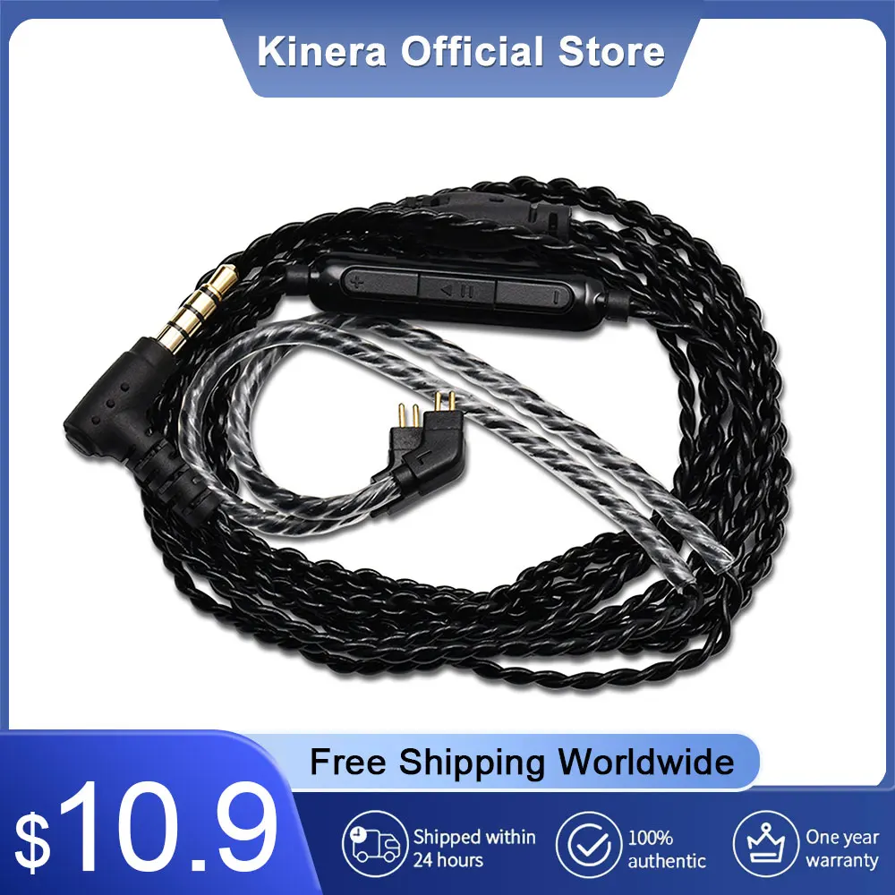 Kinera Celest Jimo Earphone Cable Oxygen-free Copper 0.78 2pin Headphone Wire Headset Accessories 3.5mm Plug IEMs For Hifi Music