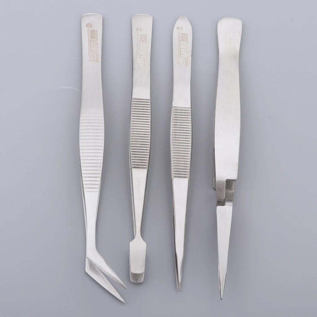 

4pcs Model Tweezers Cut Pliers Polished Tools Hobby Model Tools