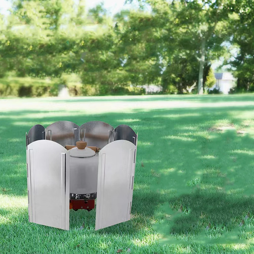 

1Set Lightweight Foldable Anti-Wind Tool for Camping Stove Burner Cooking Windscreen Portable Bbq for Camping Foldable Windproof