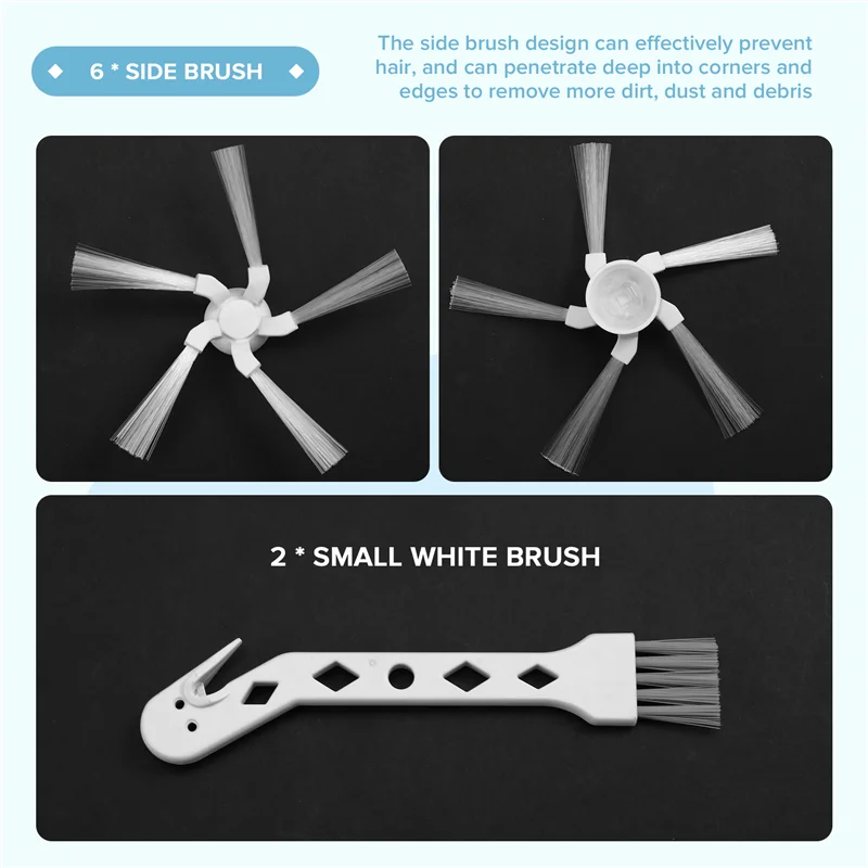 

A39T-Replacement Accessories For Dreame W10/W10pro Robot Vacuum Cleaner Main Brush Side Brush Filter Mop Holder