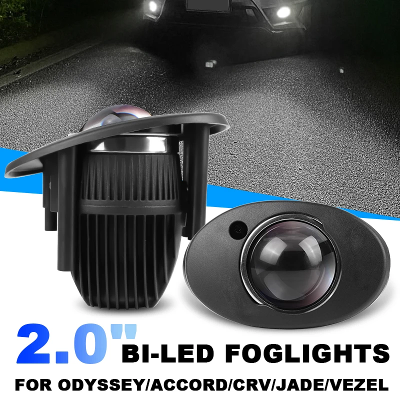 

2 inch Bi-led Fog Lights Projector Lens High Low Beam Light PTF Fog Lamp For Honda Accord Odyssey Spirior HRV CRV XRV Jade Vezel