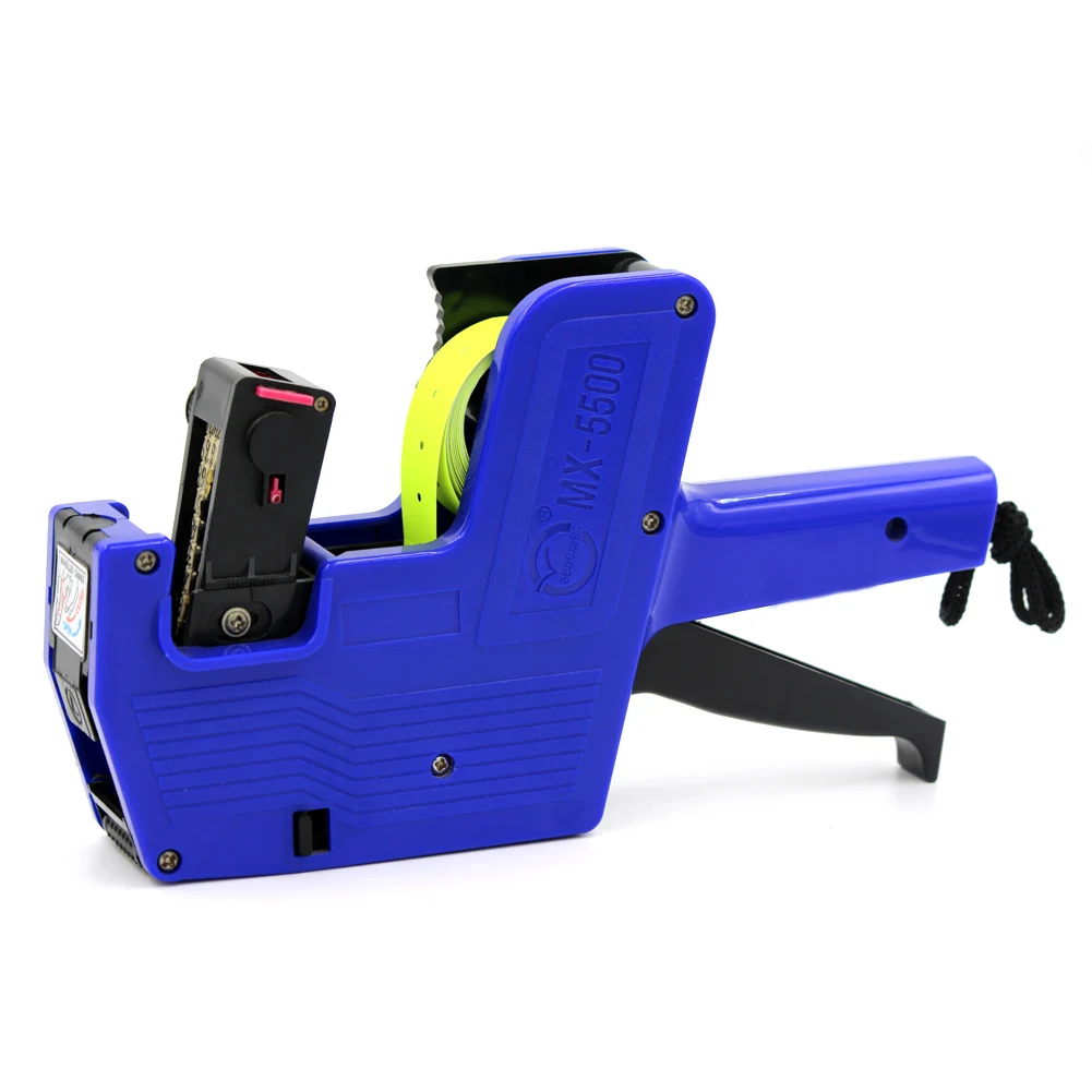 

MX-5500 Starter Labels 1 Line Label 8 Digits Label Maker Pricing Gun 1 Ink Plastic Random Color for Retail Shop Grocery Store
