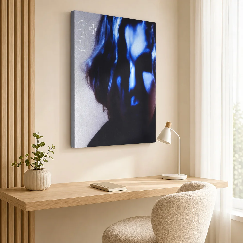 3+ Abstract Blue Portrait Canvas Print Poster Personalized Modern Abstract Wall Paintings Decoration for Bedroom Ready to Hang