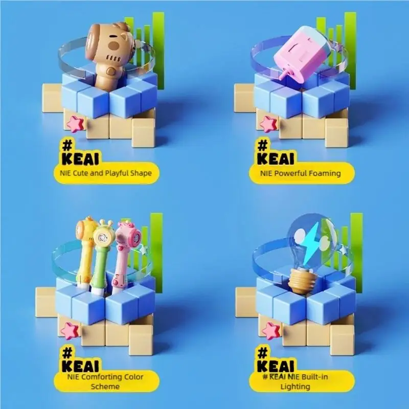 مسدسات توزيع الفقاعات على شكل حيوان للأطفال الصغار، رائعة لحفلات الزفاف وأعياد الميلاد، مسدسات فقاعات ترفيهية للأطفال A2UB #4