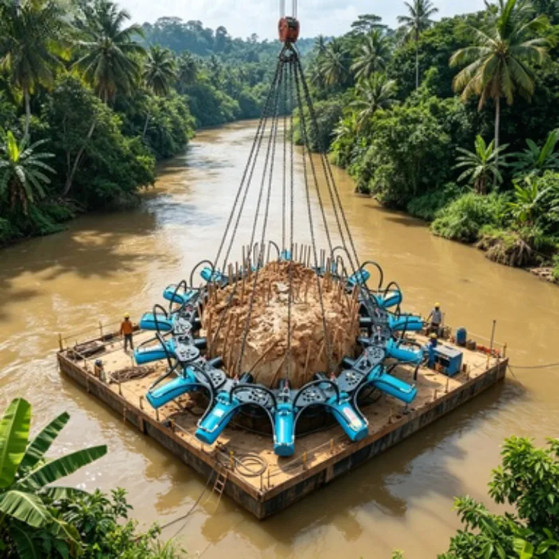 Heavy Duty Hydraulic Pile Extractor Excavator Mounted Pile Puller for Large Diameter Piles