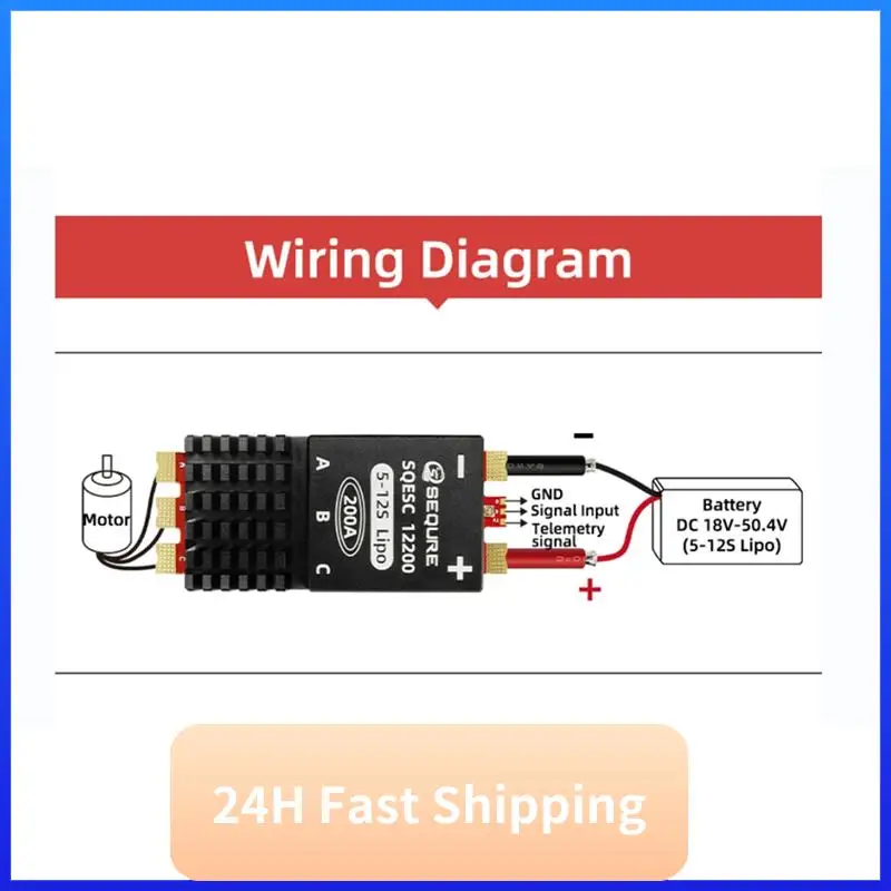 

T30C New SEQURE 12200 Brushless Electric Speed Controller 5-12S Power Supply 200A For Multi-Rotor Aircrafts RC Car Models