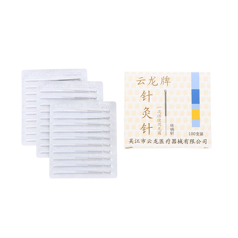 100pcs Cloud Dragon Acupuncture Needles Non-Needle-Tubing sterilization Package Version