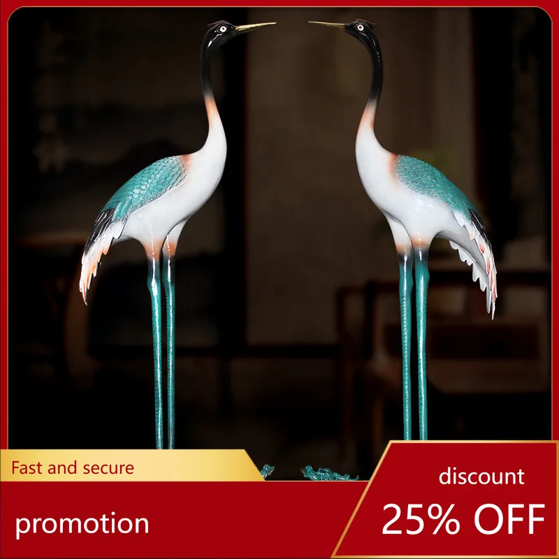 

CZ Pure Copper Turtle and Crane Longevity Ornament Birthday Celebration Home Housewarming Opening Gift