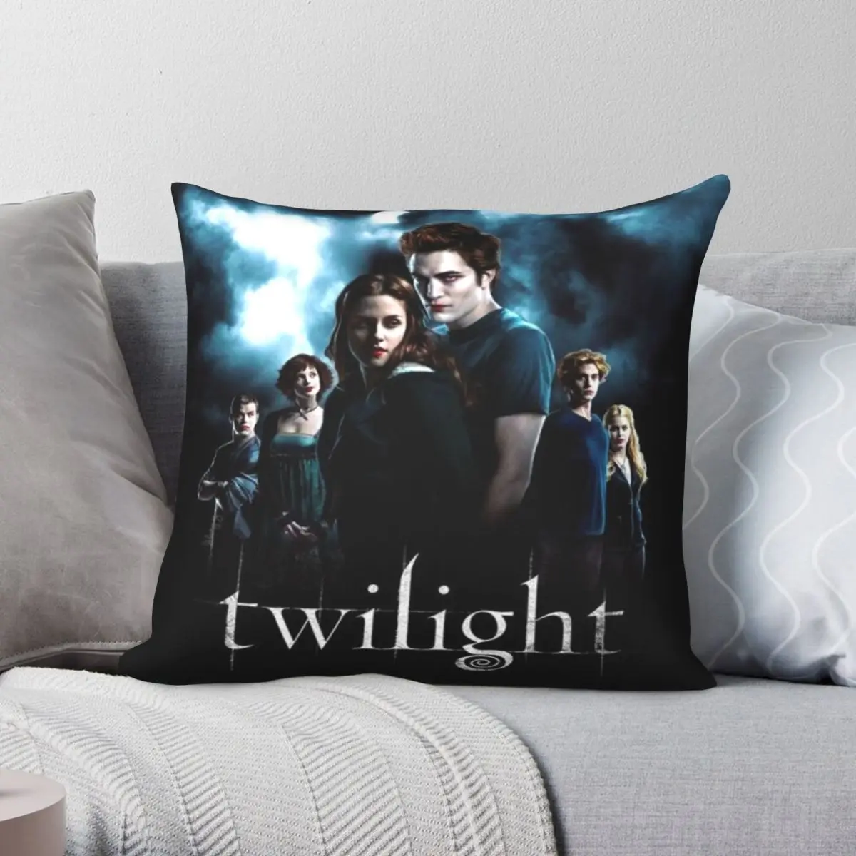 

Twilight Square Pillowcase Polyester Linen Velvet Pattern Zip Decorative Car Cushion Cover