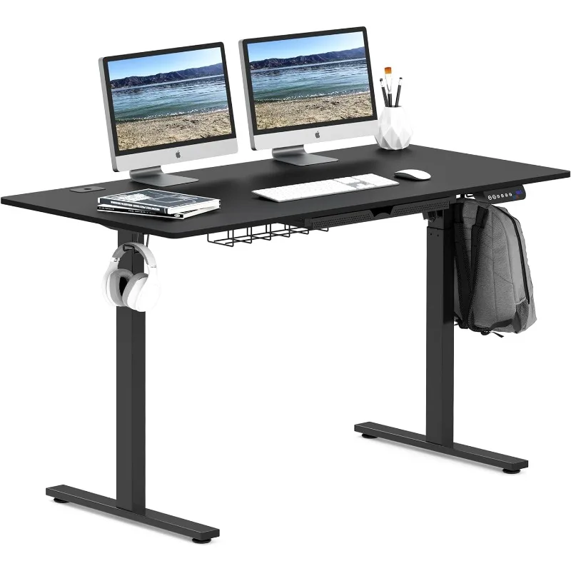 Inch Large Electric Height Adjustable Standing Desk, 55 x 28 Inches, computer desks,gaming desk,gaming table