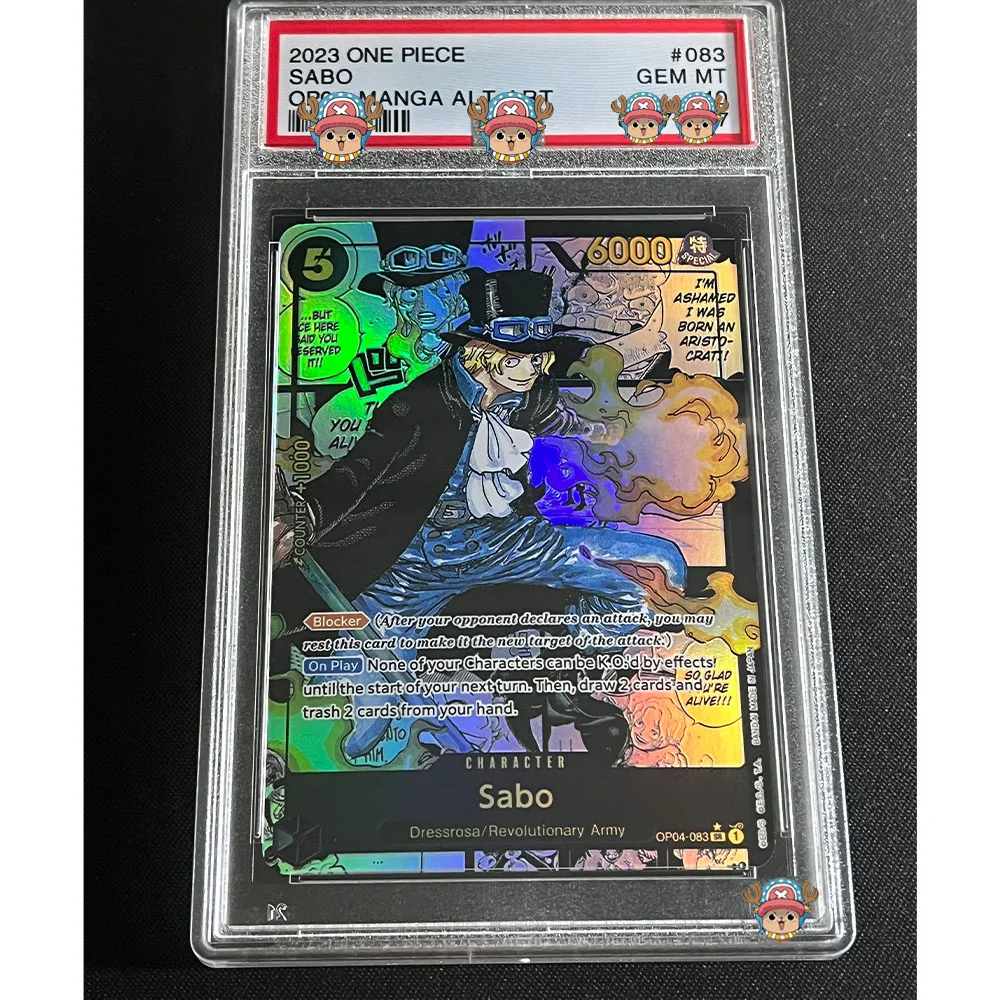 OPCG Etiqueta Holográfica Graded Card Collection, Versão em Inglês, Monstro, Portgas, D Ace, MANGA, ALT, Art GEM, MT 10, Presente DIY