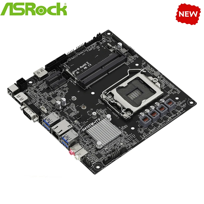 Imagem -02 - Mini Itx Placa-mãe Nova para Asrock H410tm-itx Placa-mãe Soquete Lga1200 Ddr4 Desktop Mainboard Suporte 10400 10100f H410