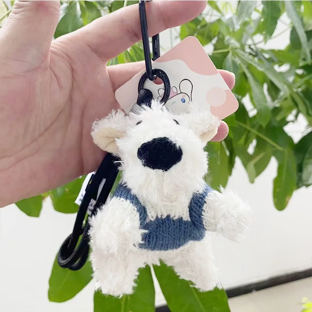 Creative Western Highland Dog Keychain Bag Accessories Hangings Ornament Plush Toy Doll Cute Plush Hangings Car Keys Accessories