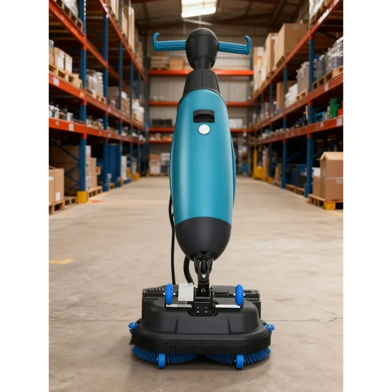 Mini Floor Scrubber Walk Behind Floor Cleaner Tile Cleaning Machine Floor Electric Scrubber for Home Use