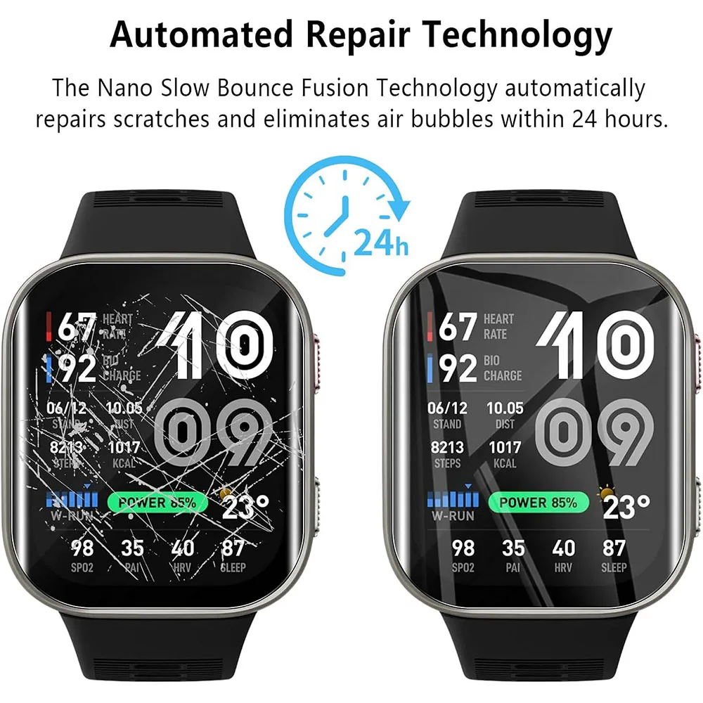 BEHUA Schutzfolie für Huami Amazfit Bip Max 5 6 SmartWatch Displayschutz HD Anti-Kratz-Folie Kein Glas Zubehör – Detail 2