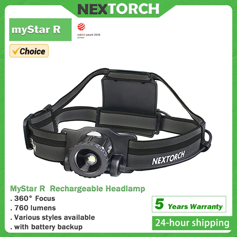 nextorch farol recarregavel mystar farol rotativo zoom 360 luz de bicicleta camping pesca r 760 lumen 01