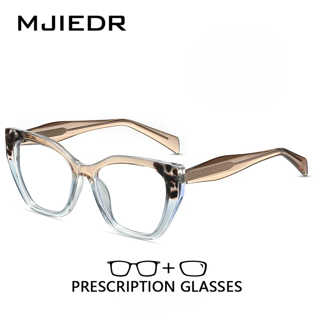 

MJIEDR 2025 New Arrivals Cat Eye Prescription Progressive Glasses Woman High-quality TR90 Butterfly Optical Eyeglasses