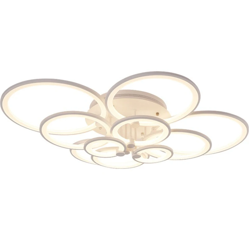 

Современная светодиодная потолочная люстра, освещение для гостиной, кабинета, спальни, с регулируемой яркостью, домашнее золото, черное внутреннее освещение, декоративные лампы