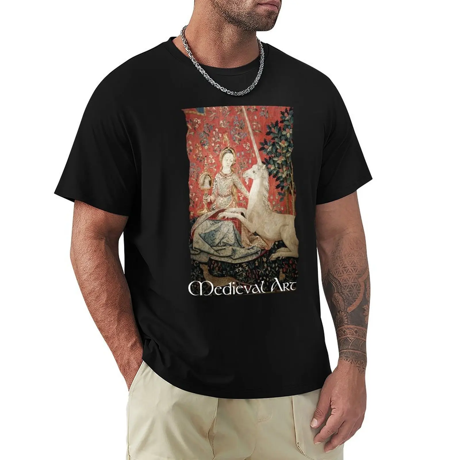 Medieval Art - Lady and the Unicorn (by ACCI) T-Shirt Plus Size Loose Fit T-Shirt
