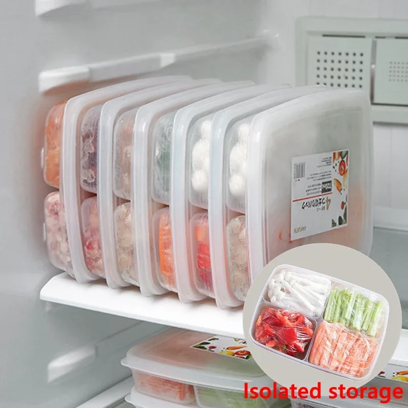Kühlschrank 4 Gitter Lebensmittel Aufbewahrung sbox Behälter Obst Gemüse Gefrier schrank Veranstalter Salat Siegel frische Box Küchen zubehör