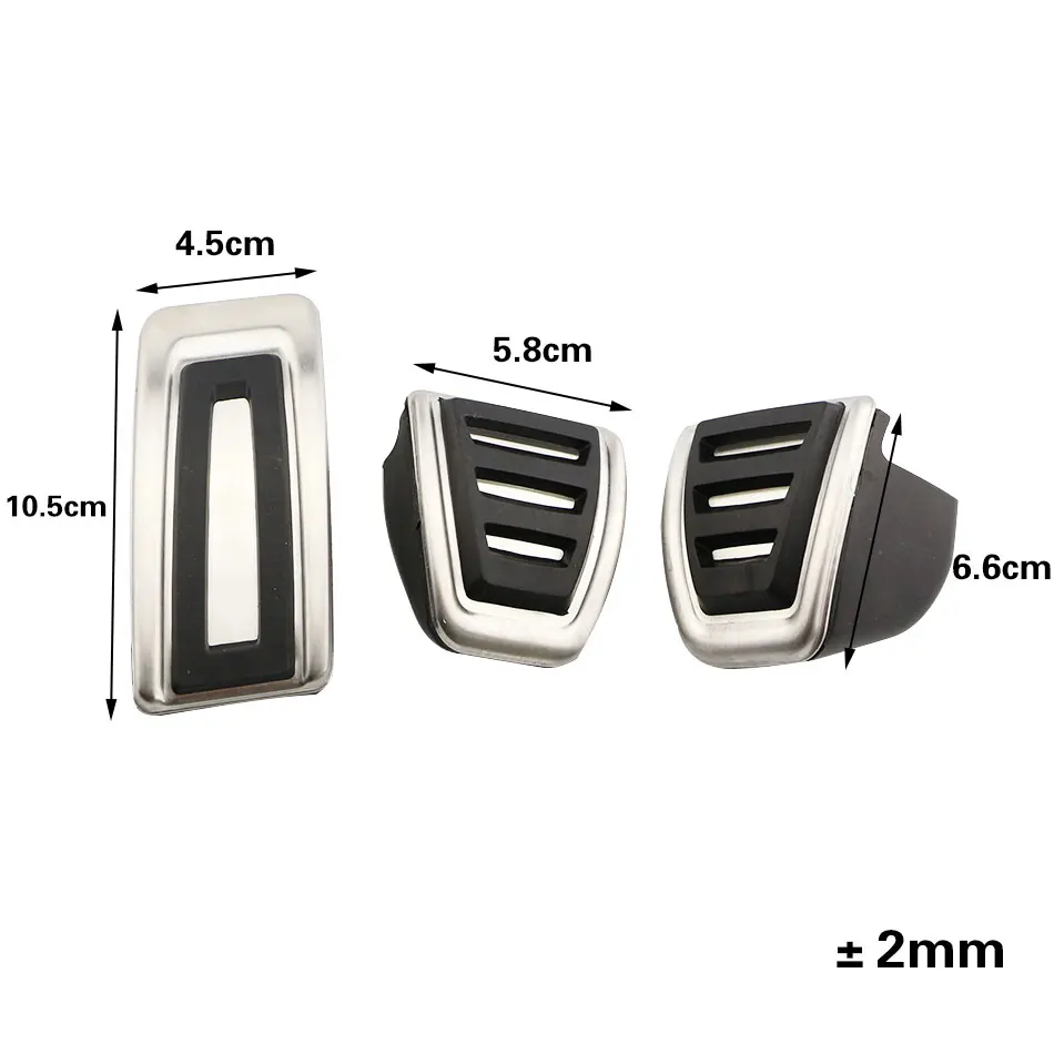 AT MT für VW GOLF7 GTi MK7 Lamando POLO A05 Passat B8 Skoda Rapid Octavia 5E 5F A7 2014-2023 Edelstahl-Auto-Pedalabdeckung