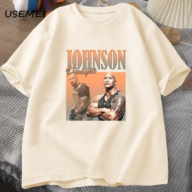 Dwayne Johnson Rock Hard T-shirt Men Summer Clothes harajuku Men Short Sleeve Men's T-shirts Casual Mens Designer Clothes Tees